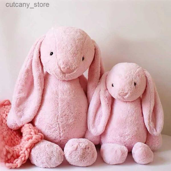 Animais de pelúcia de pelúcia 40cm bonito dos desenhos animados coelho plushie brinquedos peluches kawaii fluffly coelho pelúcia animal bonecas brinquedo para meninas aniversário presentes de natal l240320