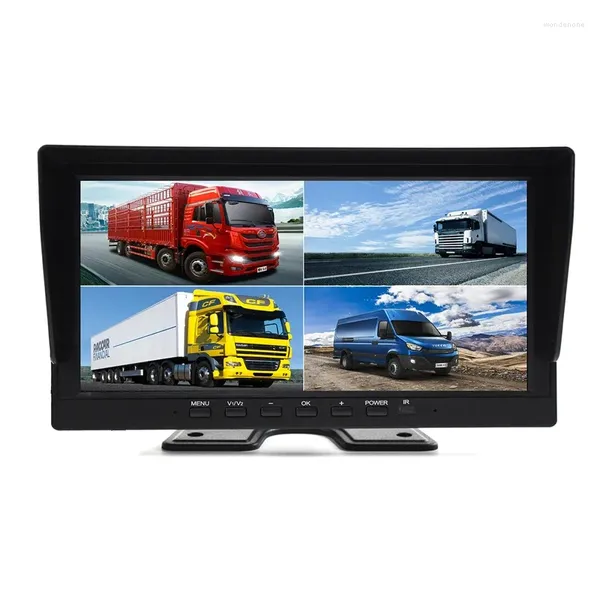 7-Zoll-Monitor, 4 Kanäle, DVR-Aufzeichnung, Rückfahrkamera-Set, Fußgängererkennung, Blind-Winkel-Alarm, Dashcam, Rückfahrkamera für LKW, Bus, Wohnmobil, Auto