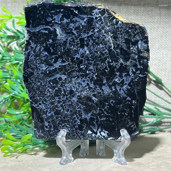 Estatuetas decorativas de cristal natural preto turmalina laje decoração pedra quartzo reiki alta qualidade beleza cura minerais decoração para casa