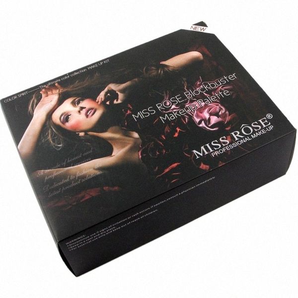 Miss Rose 180 Renk Bir Makyaj Hediye Seti Piyano Alüminyum Kutu Göz Farı Toz Dudak Parlatıcı Allık Allık Çok Fonkümlü Kozmetik Araç V1fn#