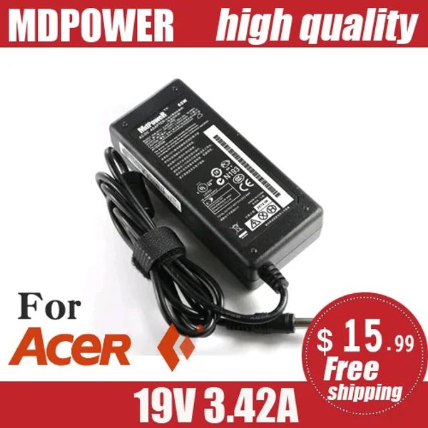 Adapter 19V 3,42A 65W 5,5x1,7mm AC Adapter Ladegerät für Acer Aspire 5315 5630 5735 5920 5535 5738 6920 7520 Notebook Laptop Netzteil