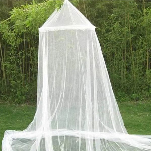 Excellent White House Bed Lace Netting Canopy Circular Mosquito Net Mosquitera Malla De Mosquito 1pc 240315