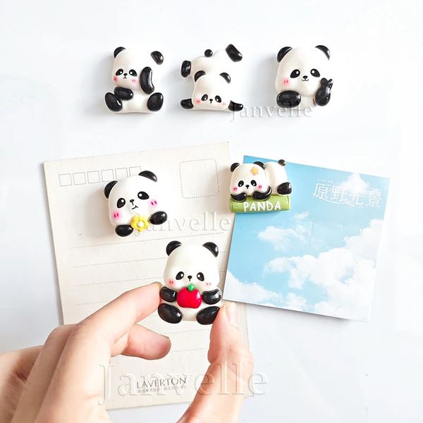 6 pezzi magneti per frigo panda magnete per frigorifero carino per la decorazione adesivi magnetici per animali piccoli cartoni animati souvenir paese 240318