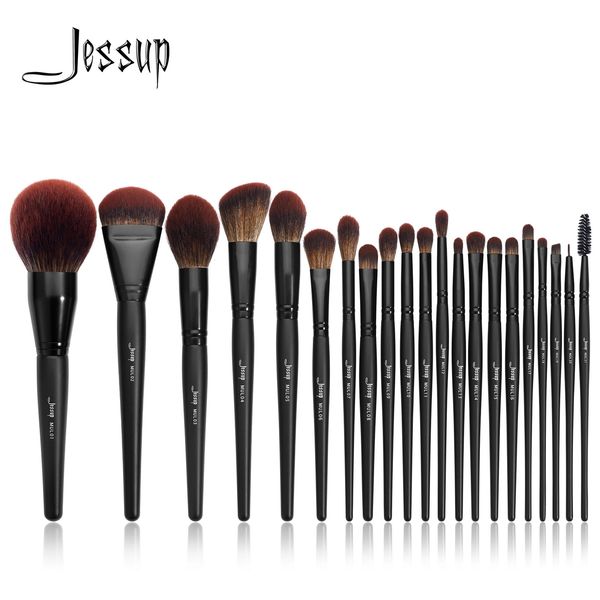 Pincéis de maquiagem Jessup Set3-21pcs premium sintético Big Poel Brush Fundação Centers Center Spoolie Spoolie Wooden T271 240320