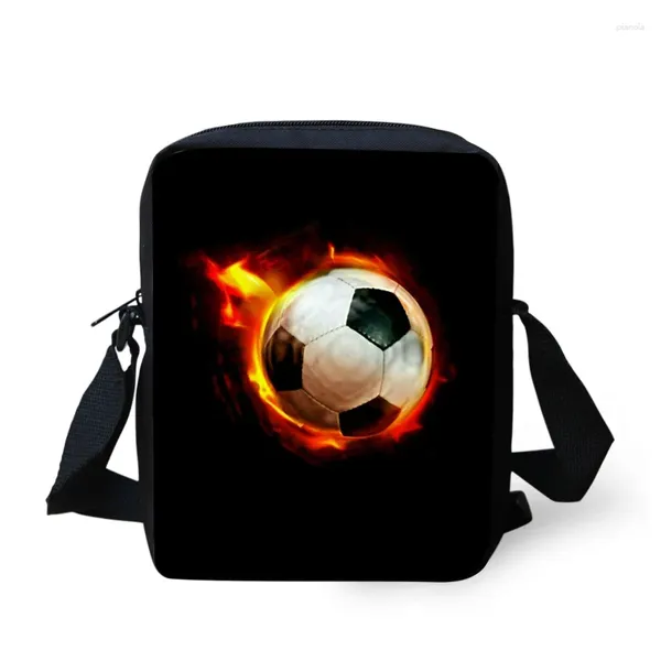 Umhängetaschen Burning Soccerly Messenger Frauen Casual Kleine Handtaschen Kinder Jungen Mini Umhängetasche Bolsa Mujer