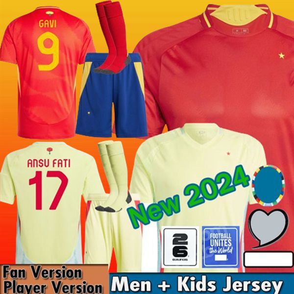 SpAIn 24 25 Maglia da calcio MORATA FERRAN ASENSIO 2024 Euro Cup SpANiSh Maglia da calcio della squadra nazionale 2025 Uomo Bambini Kit Set Casa Lontano Camisetas Espana RODRI OLMO ANSU