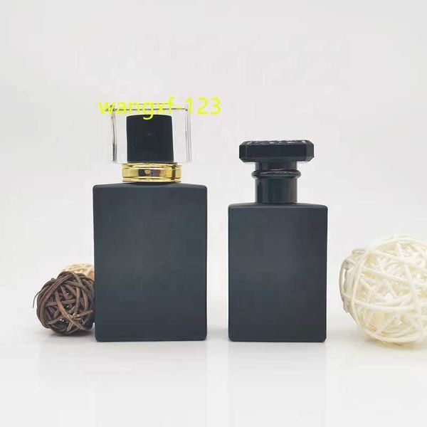Luxus 30ml 1OZ dicke nachfüllbare schwarze Klarglas-Sprühparfümflasche leere Zerstäuberflasche für Make-up