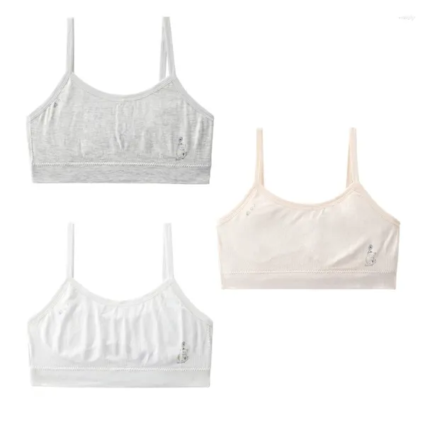 Canottiere Canotte Periodo di sviluppo Gilet Adolescenti Studenti delle scuole medie Superiori Top a tubo Reggiseno per ragazze adolescenti Tinta unita Reggiseno traspirante