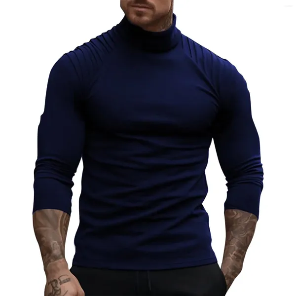 Magliette da uomo Tinta unita Slim Fit Girocollo Camicia a maniche lunghe con maniche raglan a pieghe Abbigliamento sportivo Grafica da uomo Abbigliamento divertente