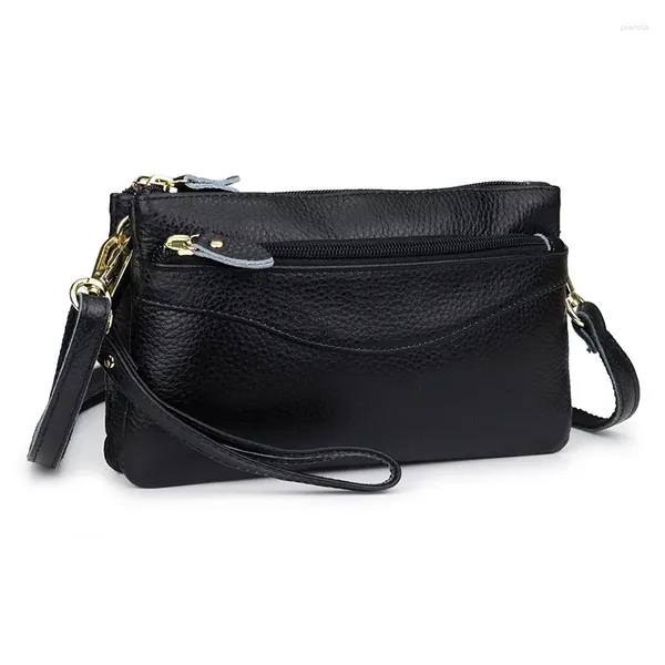 Umhängetaschen Aus Echtem Leder Frauen Umhängetasche Kleine Handtasche Casual Wristlet Clutch Geldbörse Große Kapazität Messenger Für