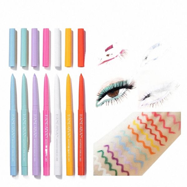 Matte Eyeliner Gel Bleistift Einfach zu tragen Bunte Weiß Gelb Blau Eye Liner Stift Creme Frauen Augen Make-Up Kosmetik 20 Farbe Opti 8925#