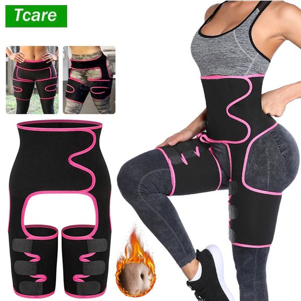 Tcare 3-in-1 Sweat Slim Hip Raise Trimmer Vita e coscia Trainer Leg Shaper Snello Dimagrante Shapewear Perdita di peso Drop 240312