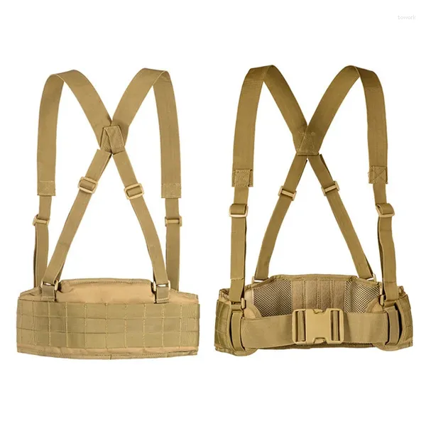 Cintura Apoio Militar Molle Cinto Tático Exército Especial 1000D Nylon Homens Combate Suspensório Ajustável Caça