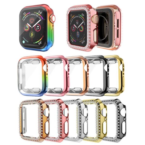 Accessori 10 pezzi Custodia protettiva per paraurti con diamante per Apple Watch 6 SE 5 4 3 2 38MM 42MM Per Iwatch 6 5 4 40mm 44mm cinturino per orologio Fhx49k