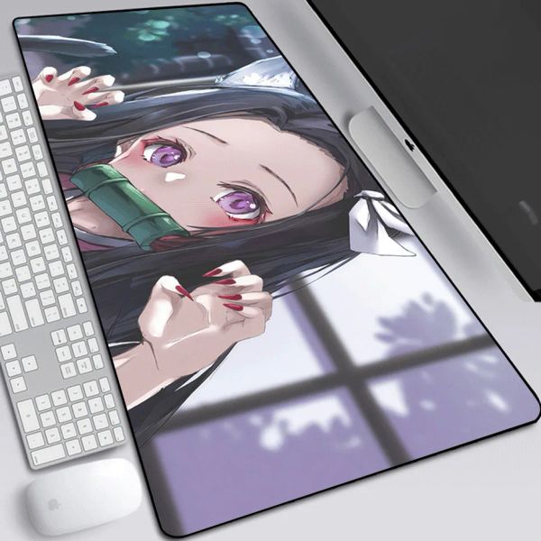 Pads Ghost Slayer Blade Oversized Anime Notebook Teclado de computador Pad de qualidade Mouse Pad Anime Jogo de desenho animado Mouse Pad de computador Keyboa