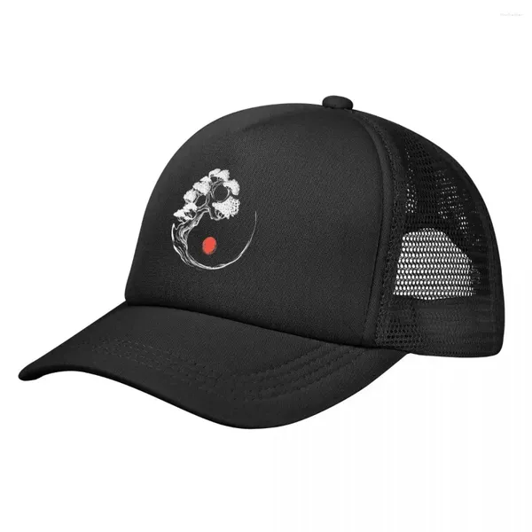 Cappellini da baseball Albero Bonsai Yin Yang Namaste Cappellino da camionista Uomo Donna Hip-Hop Yoga Meditazione Stile di vita Cappelli da sole Maglia regolabile Baseball