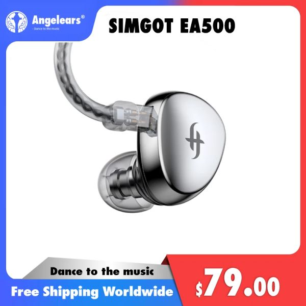 Fones de ouvido simgot ea500 contrata no monitor fone de ouvido com cabo destacável driver dinâmico iem fone de ouvido estéreo alta fidelidade com fio