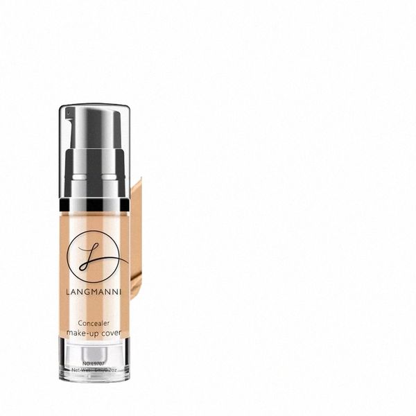 rosto Líquido Foundati Base de Maquiagem Acabamento Fosco À Prova D 'Água Make Up Cobertura Completa Creme Olho Olheiras Olheiras Cosméticos Naturais 6 Cores V0EW #