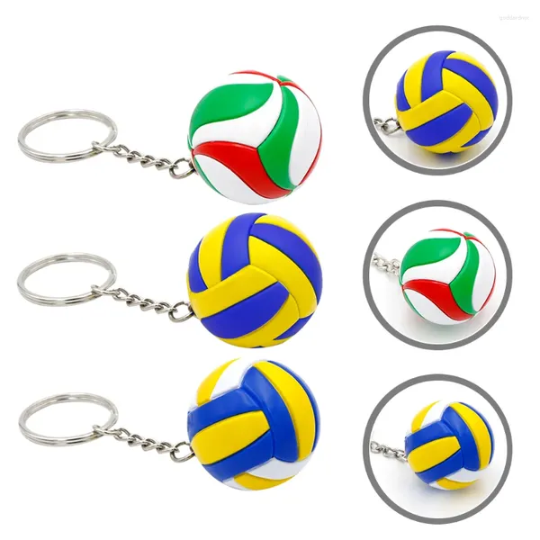 Chaveiros Voleibol Chaveiro Esportes Bola Pendurado Pingente 3D Stereo Color Player Chaveiro Mochila Presente