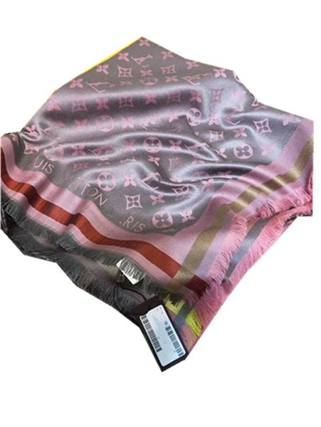 2024 Yeni Tasarımcı Eşarp Kaşmir İpek Scarf Bandana Sciarpa Schal Marka L Letterwomen Erkekler Moda Lüks Eşarp Şal Tasarımcıları Sıcak Büyük Kare Pashmina 140x140cm