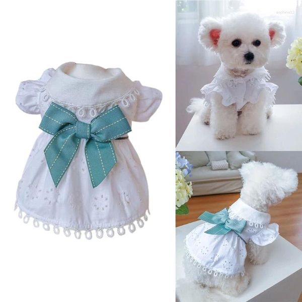 Hundebekleidung, Prinzessinnenkleid mit Schleife, Rock, Frühling und Sommer, Brautkleider, süß, dünn, klein, schöner Stil