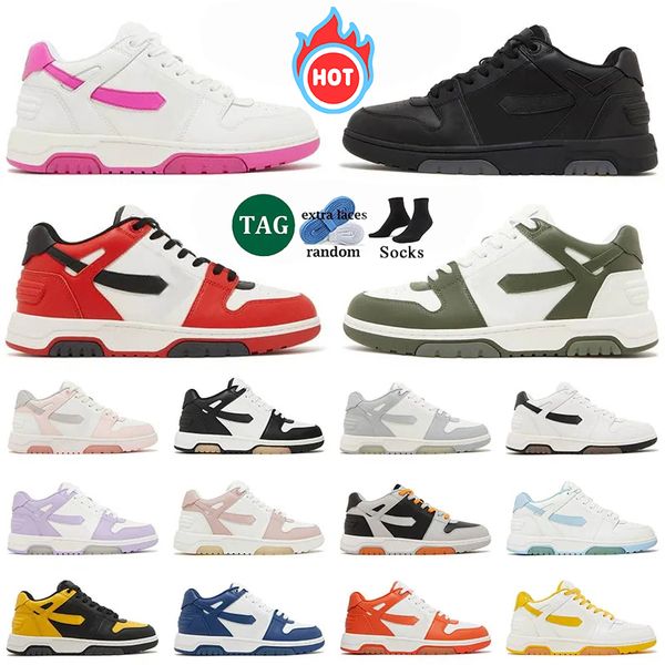 Дизайнерские туфли Out Of Office Luxury OG Original на плоской подошве Panda White Black Grey Olive Green Red Syracuse UNC Top Кожаные лоферы Скейтборд Уличные кроссовки размер 36-45