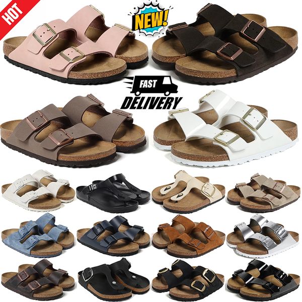 ÜCRETSİZ Nakliye Birken Terlik Boston Clogs Sandallar Birks Arizona Mayari Shearling Mules Cork Düz Moda Yaz Deri Süet Slayt Favori Plaj Ayakkabıları