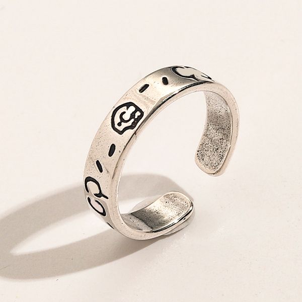 20 Stile, einfacher Marken-Designer-Ring, vergoldetes Silber, Buchstaben-Band-Ringe für modischen Damenschmuck, Diamant, elegant, verstellbar, Geschenk für Damen