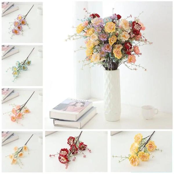 Dekorative Blumen, 60 cm, simulierte Azaleen, Blumendekoration, rosa Schmetterling, lichtecht, Kunstblume, realistisch, handgefertigt, künstliche El