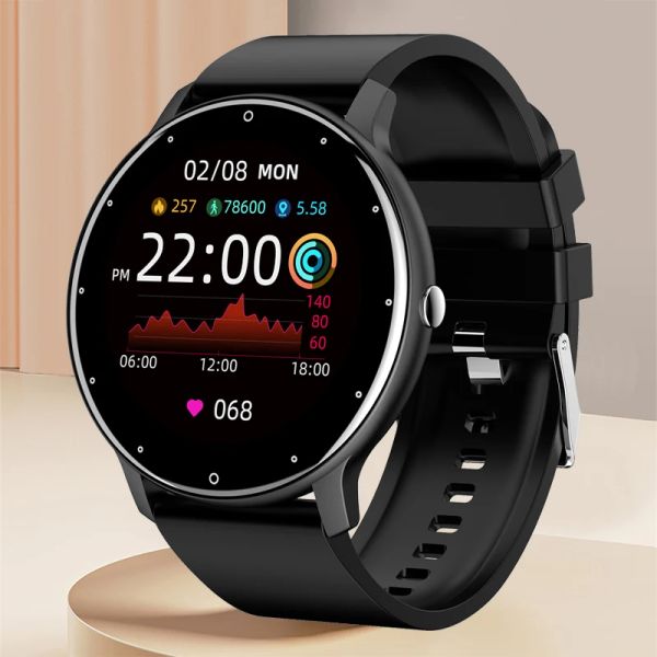 Uhren 2022 Neue Männer Smart Uhr Full Touch Screen Sport Fitness Uhr IP67 Wasserdichte Bluetooth Für Android ios Männer smartwatch 2022 + Box