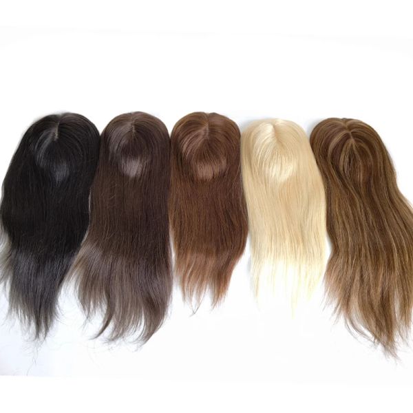 Toppers vender quente vender a base de seda indiana Remy Remy Human Hair Extensions Base de seda para mulheres