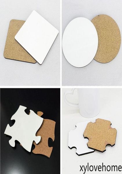 9595mm Porta-copos de sublimação em branco 4mm de espessura MDF de madeira DIY Tapete de copo de presente personalizado Decoração de mesa Almofada de copo para caneca de café Água Bo4985214