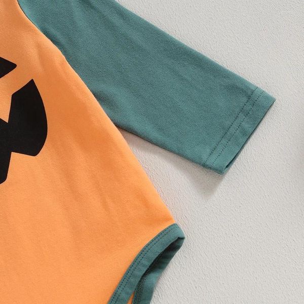 Kleidungssets Mein erstes Halloween-Baby-Jungen-Mädchen-Outfit Süßeste Mama S Kürbis-Stramplerhose mit Hut-Set 3-teilige Kleidung