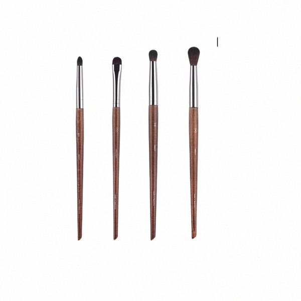 4pcs / set olho pincel de maquiagem detalhe Eyeshadow Lip liner madeira natural PrecisioSmudge Ccealer Make up pincéis vinco ferramentas cosméticas g2pW #