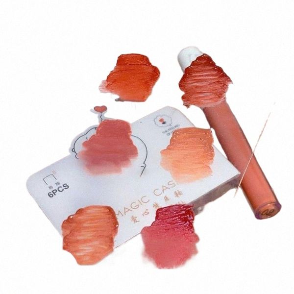 Bear Lip Glaze Batom Gift Box Lip Gloss Set Lábios Maquiagem Lip Tint Lama Hidratante Veet Matte Batom Cosméticos 760G #