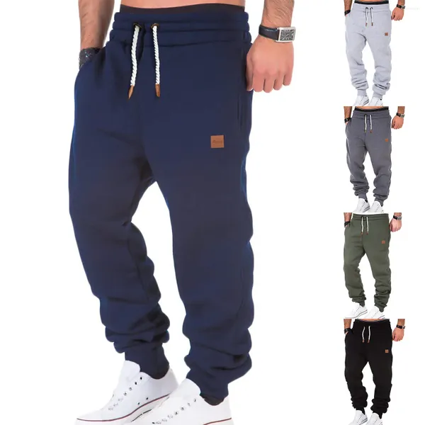 Erkekler Pantolon Mens Solid Sonbahar Kış Pantolonları Spor Jogging Fitness Koşu Pantolon Sokak Giyin