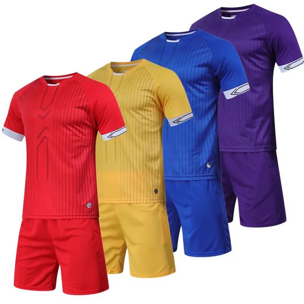 Maglia da calcio per uomo Ragazzi Set Maglia da calcio per adulti per bambini Tuta manica corta personalizzata Tute sportive per bambini Abbigliamento Futbol 240312