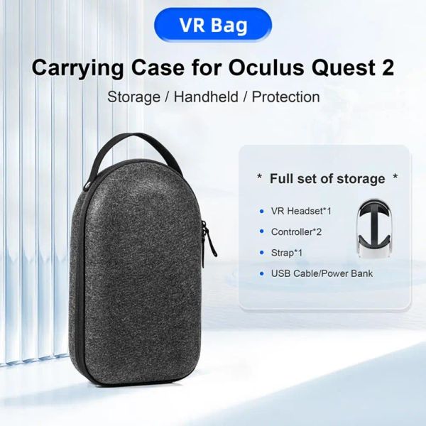 Dispositivos para meta quest3 vr óculos de viagem, estojo de transporte para oculus quest 3, bolsa protetora, caixa de armazenamento rígido, acessórios vr r8k2