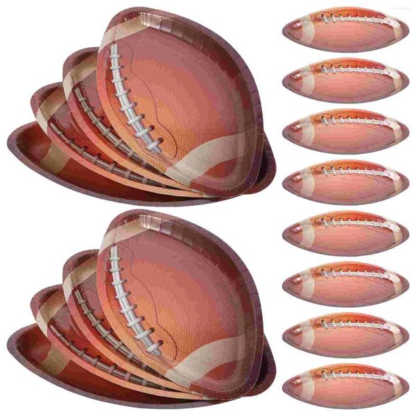 Dinnerware Conjunta 20pcs Placas de papel de futebol Supplências de festas descartáveis que servem bandejas