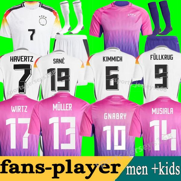 2024 Germania Euro Cup Cup Soccer Maglie Hummels Gnabry 24 25 Kroos Werner Draxler Reus Muller Gotze Men Shirts Kids Kits Kits Versione giocatore a casa