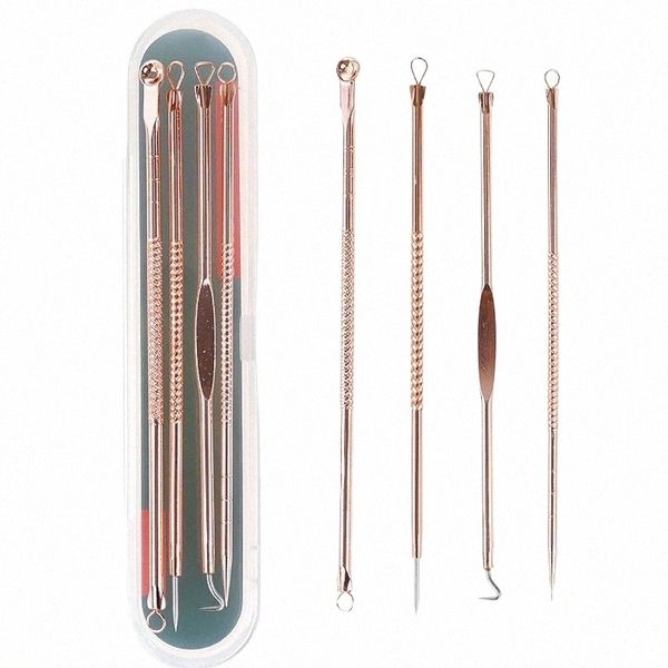 Rose Gold 4 teile/satz Mitesser Comede Akne Pickel Belmish Extractor Vakuum Mitesser Entferner Werkzeug Spo für Gesicht Hautpflege Werkzeug W9j7 #