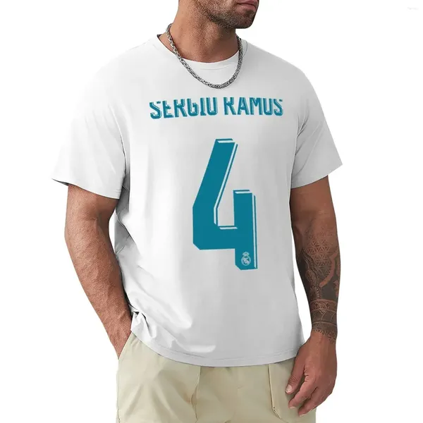 Männer Polos Sergio Ramos 2024 T-Shirt Vintage Kleidung Koreanische Mode Tier Prinfor Jungen Schweiß Herren Große Und Große T Shirts