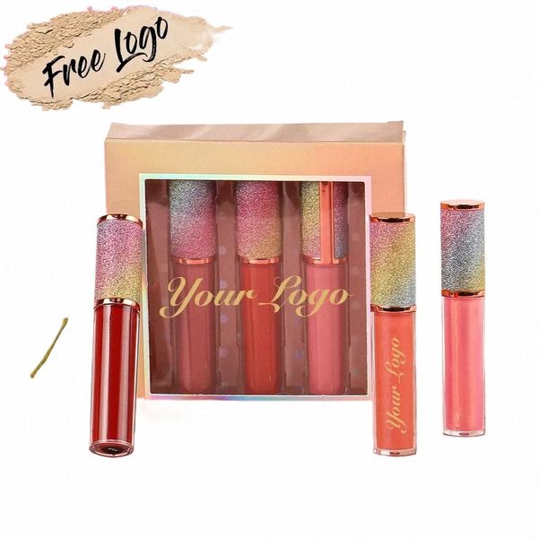 Private Label Lipgloss Vegan Makeup Sets Lip Make Up Kit Оптовая продажа Высокое качество q5oy #