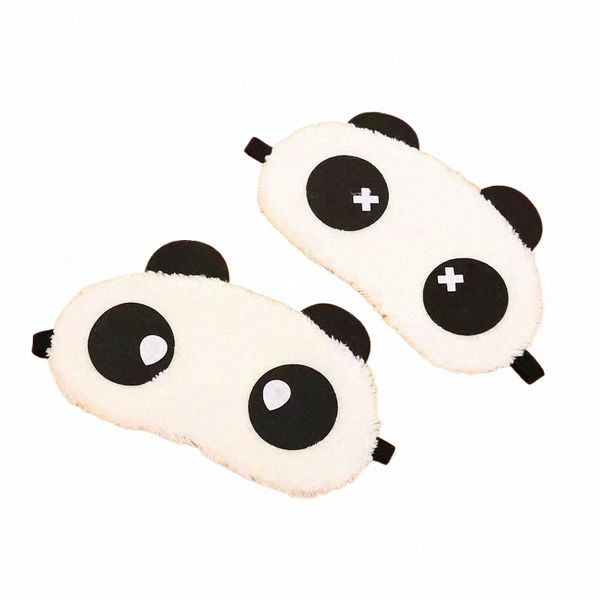 simpatico panda maschera per gli occhi peluche sonno maschera per gli occhi riposo blocco della luce protezione degli occhi x3YS#