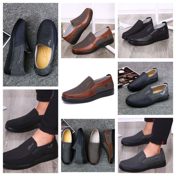 Gai conforto sapatos masculinos sapatos pretos dedos redondos festa ao ar livre ternos de banquete masculino negócios calcanhar designer sapatos eur 38-50 softs