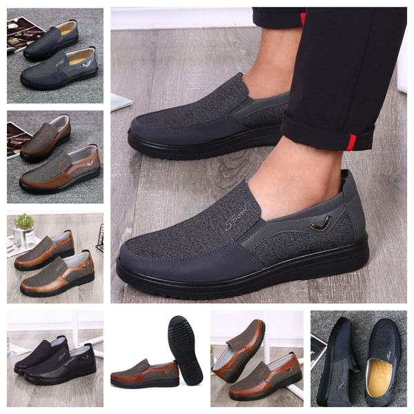 GAI comode Scarpe da uomo Scarpe nere Punta tonda Festa Banchetti all'aperto Abito classico Uomo Business Designer con tacco Taglia scarpe EUR 38-50 morbide