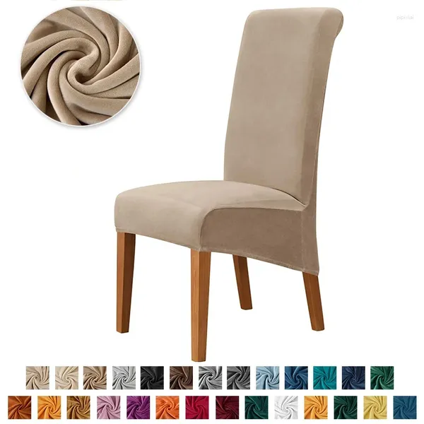 Cadeira cobre alta volta universal capa elástica super macio veludo sala de jantar cozinha escritório protetores de assento em casa