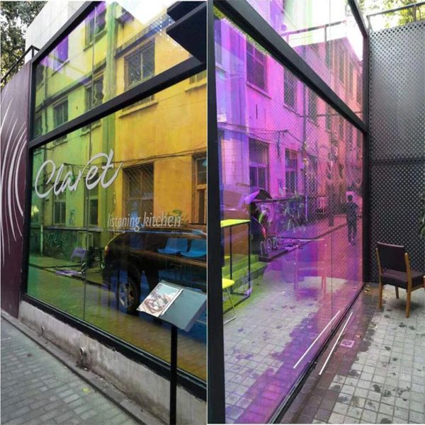 Filmes Mulsize Chameleon Window Film Colorful Window Tint for Home office Rainbow Color Glass Vinyl Auto -adesivo Filmes de vidro de vidro