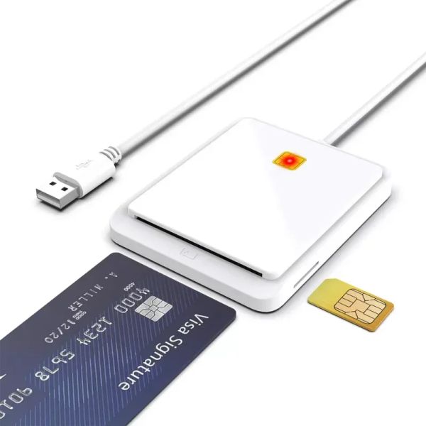 Hot Sales USB 2.0 Smart Card Reader Memory per ID Bank SIM CAC ID Card Cloner Connector Adapter per Windows XP Windows 7/8/8.1/10