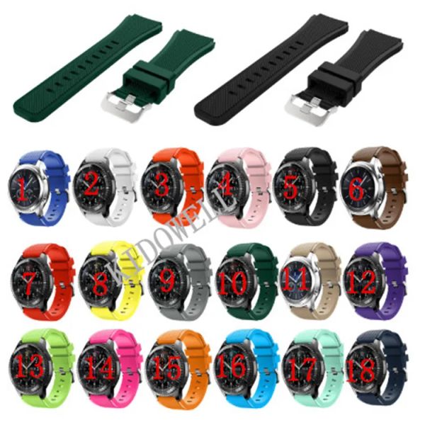 Zubehör 22 mm Gummi-Armband für Samsung Gear S3 Frontier Silikon-Uhrenarmbänder 22 mm Gear S3 Classic Ersatzarmband 100 Stück